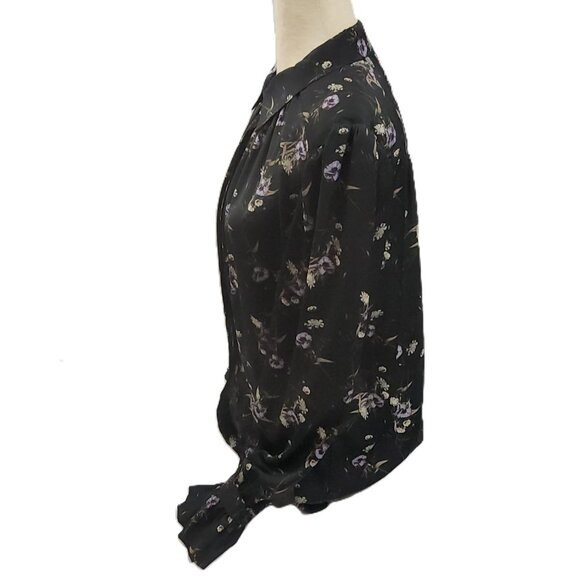 Antonio Melani Womens Floral Long Sleeve Blouse Size M - Picture 7 of 12